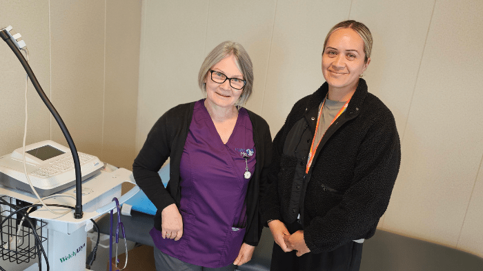 Clinical care co-ordinators – Jenny Sutton, left, from Māhoe Medical and Whitney Te Wano from Te Awamutu Medical. 